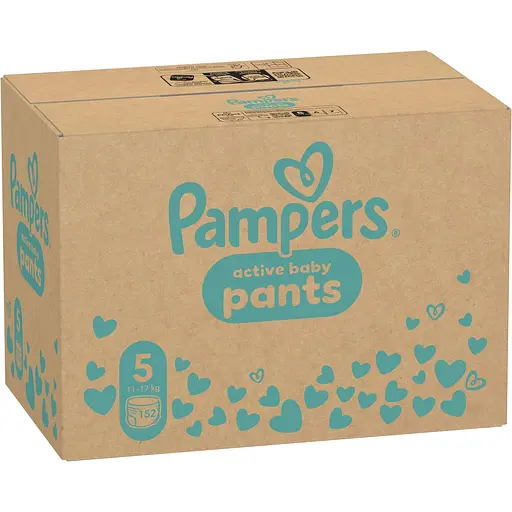 Упаковка подгузников-трусиков Pampers Active Baby Pants Размер 5 (11-17 кг) 304 шт. (152 шт. х 2 шт.) - фото 3