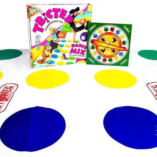Розважальна гра Strateg Твістер dance mix 30277 Різнокольоровий - фото 1
