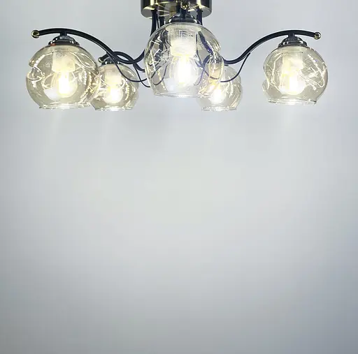 Класичний стельовий світильник | Арт. 7075/5 AB+BK+BR | Line F - фото 5