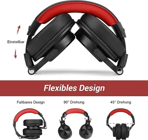 Професійні навушники OneOdio A70X Pro бездротові чорно-червоний - фото 9