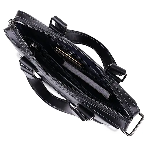 Чоловіча шкіряна сумка SHVIGEL 29х32х6 см sum0015593 - фото 6