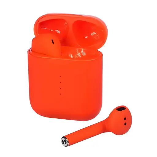 Беспроводные наушники V8 TWS оранжевые - фото 2