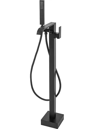 Смеситель для ванны Rea Carat black mat T черный напольный REA-B5423 Черный матовый - фото 2