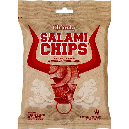 Салямі чипси Ch!arky зі смаком Чилі-Лайм 40 г