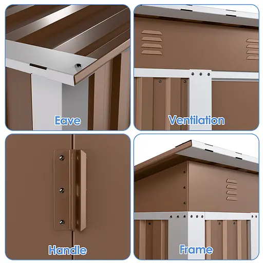 Хозблок-сарай металлический SS-01 (185х180х90см.) - фото 6