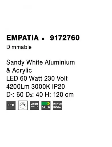 Світильник підвісний EMPATIA Nova Luce 9172760 - фото 4