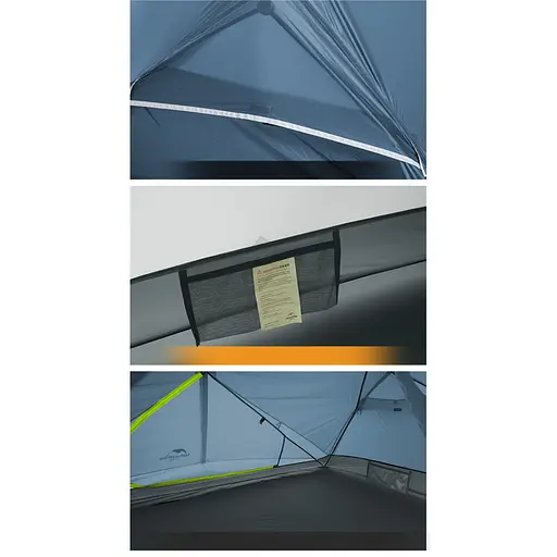 Намет двомісний легкий Naturehike Mongar UL NH19M002-J (Темно-синій) - фото 4