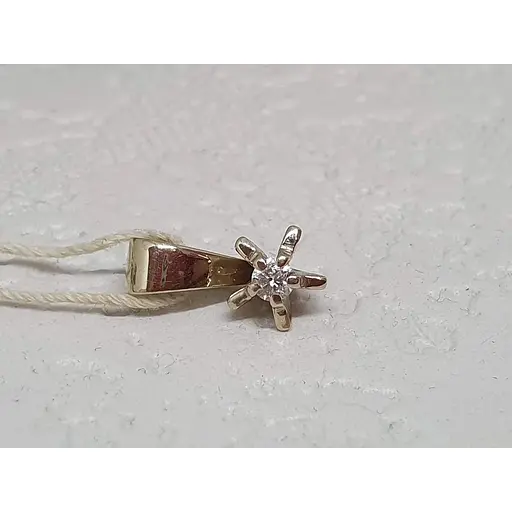 Золота підвіска ЮЗ "Багет" з діамантом. 0В410329236/21 - фото 2