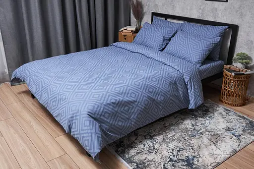 Комплект постельного белья Moon&Star Бязь Gold Люкс Crystal King Size 220x240 наволочки 4х70х70 - фото 1