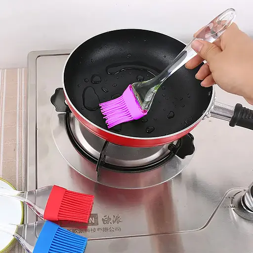 Кисточка кондитерская силиконовая для выпечки маленькая 17 см, Kitchen Master Фиолетовый 84749 - фото 2