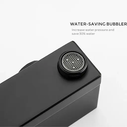 G3217-6 Змішувач для ванни короткий гусак чорний Gappo 1/4, Чорний матовий - фото 5