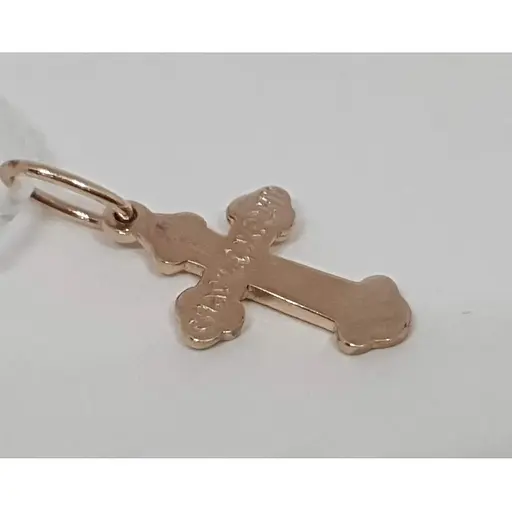 Золотой крестик Семейные драгоценности. Распятие Христа. 140211 - фото 4