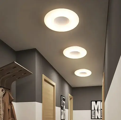 Стельова LED люстра із кремовою серединою Ø 47 см | Line F | Арт. 6001 003-460 CF - фото 1