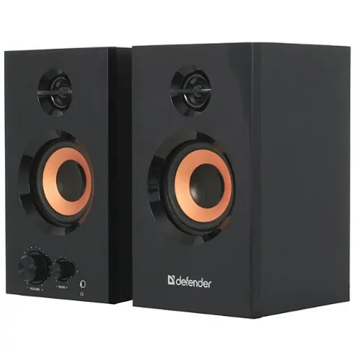 Акустические колонки Defender Aurora S20 (2.0) 2x10W (дерево) Черные - фото 3