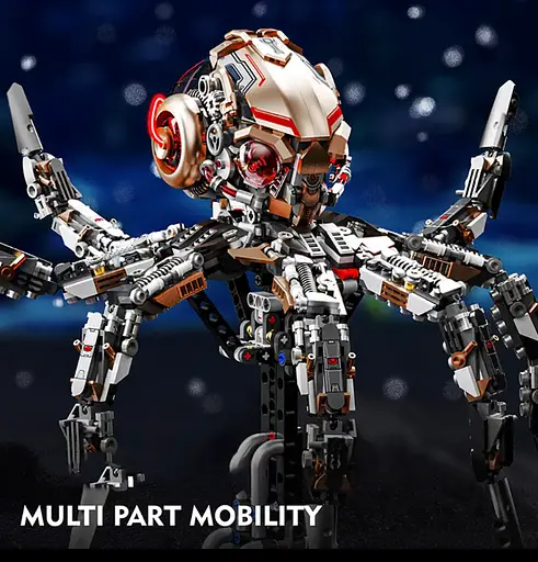 Конструктор механічний восьминіг MJI Octopus   для дітей і дорослих живий світ 1768 деталей - фото 5