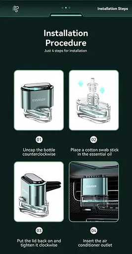 Авто освежитель воздуха для машины Essager Car air outlet press type perfume bottle - фото 3