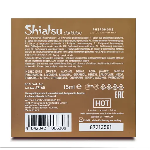 Парфуми чоловічі з феромонами Hot Shiatsu Pheromone Fragrance Men Dark Blue 15 мл - фото 5