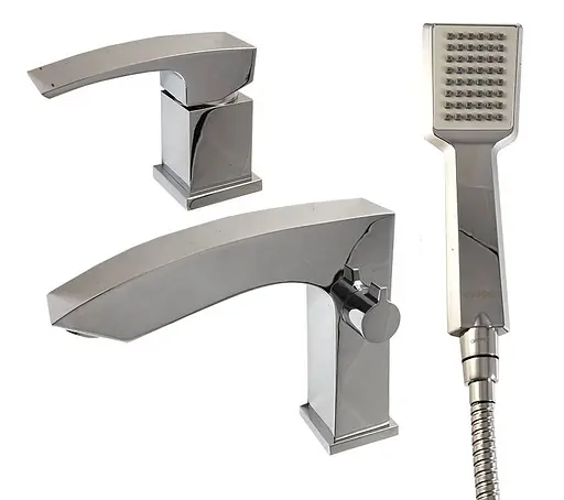 Смеситель на борт ванны врезной 3 элемента шпилька Gappo Jacob 1/3 G1107 Хром - фото 1