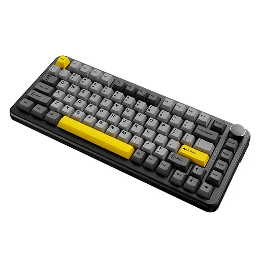 Игровая механическая клавиатура Ajazz AK820 MAX Plus / Три режима подключения / Black Yellow - фото 2