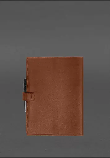 Шкіряний блокнот А4 (софт-бук) 9.2 світло-коричневий Краст - фото 6