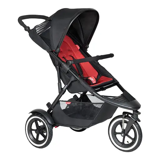 Универсальная беговая коляска 2 в 1 Phil&Teds Sport + вкладка, красный - фото 10