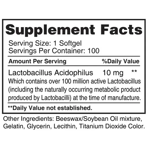 Пробіотик Earths Creation Probiotic Acidophilus 100 софт гель (1091-817 431) - фото 2