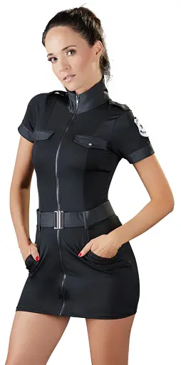 Еротичний костюм Cottelli Collection Costumes Police Dress M чорний - фото 3