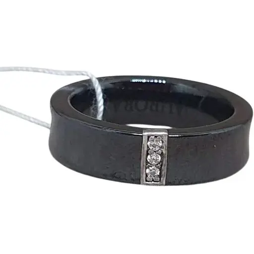 Серебряное кольцо Aurora с керамикой и фианитами. С1140Ч