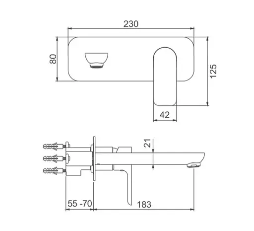 Змішувач для умивальника Gappo G1048-22 - фото 9
