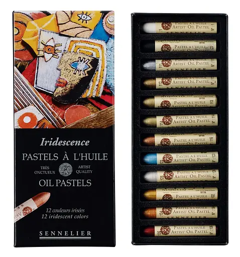 Набір олійної пастелі Sennelier Iridescent, 12 кольорів, картон