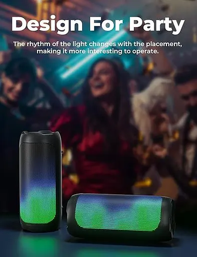 Беспроводная портативная Bluetooth-колонка VOSFEEL с датчиком гравитации, подсветкой, 30-часовой работой, беспроводная Bluetooth-к - фото 4