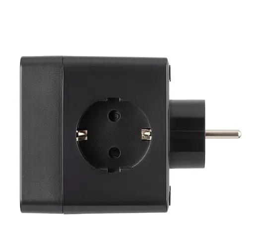 Мережевий фільтр-адаптер-трійник 2E AD431-BK 3xТипF, 16 A, 2xUSB-A, 1x USB-C - фото 4