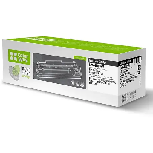 Картридж HP 92A (C4092A), Black, LJ 1100/3200/3220, 2500 стр., ColorWay (CW-H4092M)