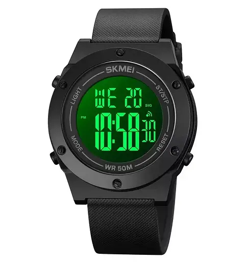 Мужские спортивные часы Skmei 1772 Черный с черным - фото 2