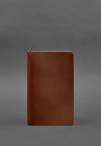 Кожаный блокнот (софт-бук) 8.0 на резинке светло-коричневый - фото 2