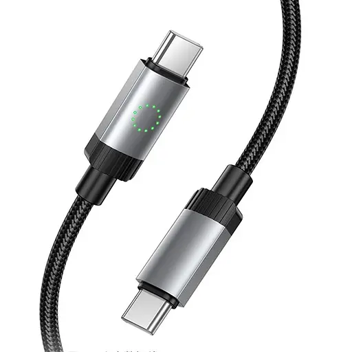 Дата кабель Hoco X117 Star Type-C to Type-C 60W (1m) Black - фото 3