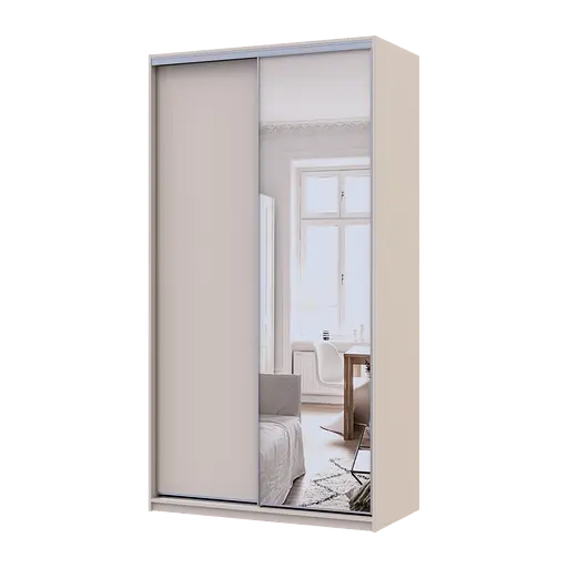 Шкаф купе Doros Сити Лайт Кашемир 1 ДСП/1 зеркало 120х60х225 (80736335)