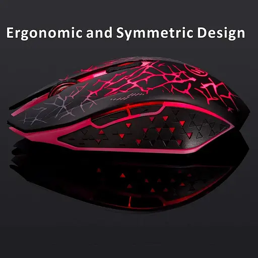 Беспроводная мышь Uiosmuph K6, аккумуляторная бесшумная светодиодная оптическая мышь для ноутбука - фото 5