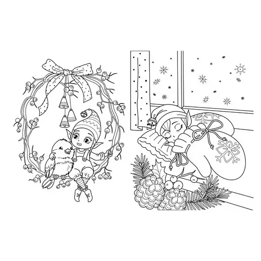 Большая книга раскрасок Новый год 1736010, 64 страницы - фото 2