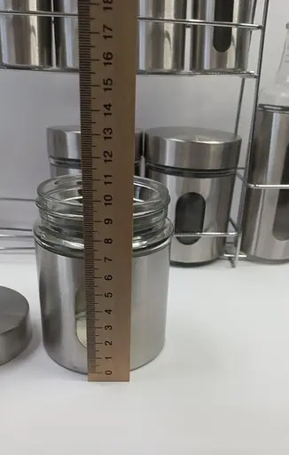 Органайзер набір для спецій на підставці із нержавіючої сталі Спецівниця Edenberg EB-18029 11 предметів Сірий - фото 6