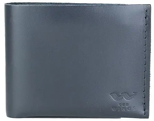 Шкіряний гаманець Mini з монетницею синій - фото 1