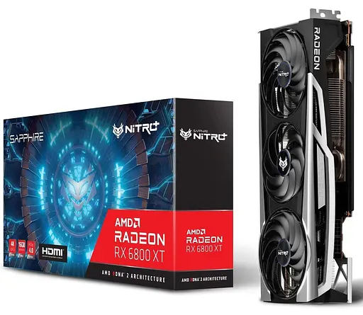 Видеокарта Sapphire AMD Radeon RX 6800 XT 16GB Nitro+ (11304-02-20G) (11304-99-90G) (GDDR6, 256 bit, PCI-E v4.0 x16) Б/у - фото 6