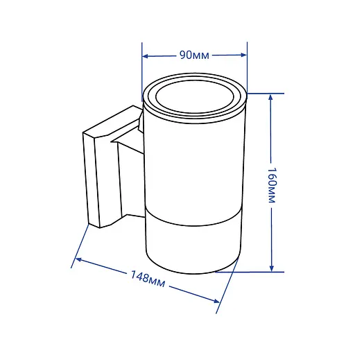 Архитектурный накладной светильник Feron DH0701 под лампу серый - фото 3