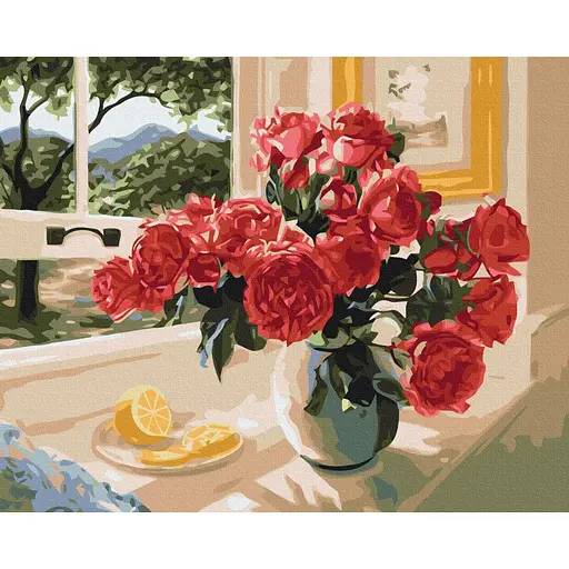 Картина за номерами Лимонний акцент червоних Brushme 40x50 см кольорова 000276488