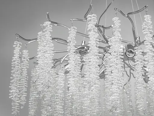 Хрустальная люстра Глициния с алюминиевым каркасом, 10 ламп, хром - фото 2