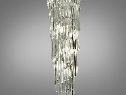 Поразительно красивая, эксклюзивная хрустальная люстра, 37 ламп, серебряная - фото 3