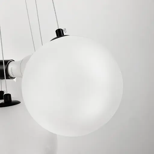 Люстра-пучок в черном корпусе ⌀ 60 см 12 шариков Line.F MJ 140-650 BK+WT - фото 7