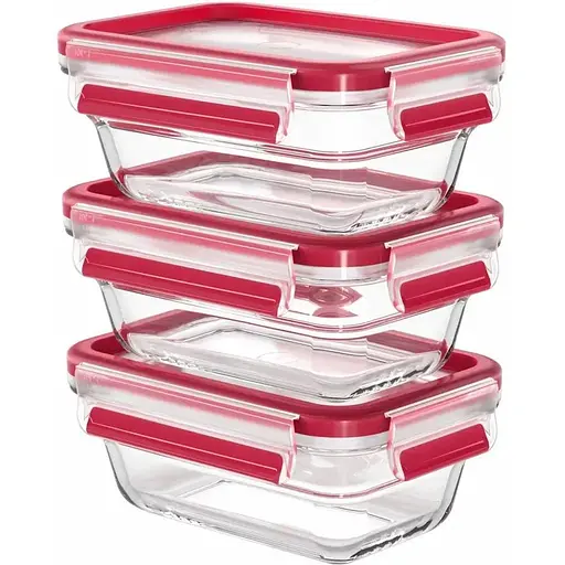 Tefal Набор контейнеров Master Seal, 3 шт., стекло, прозрачный