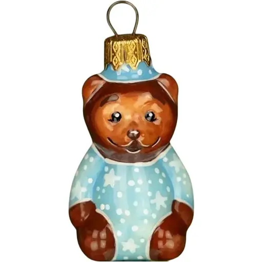 Ялинкова прикраса Різдвяні історії Синочок-ведмежатко скло (4820001154788)
