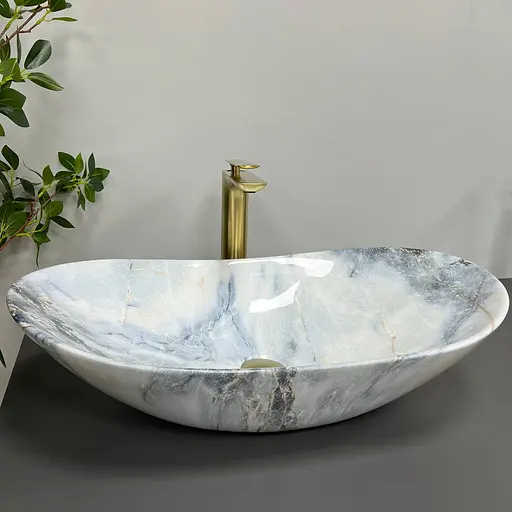 Умивальник VBI Turin granit glossY накладний VBI-011507, Мармур - фото 2